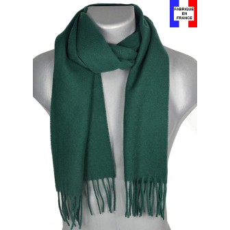 Echarpe unie en laine vert pin