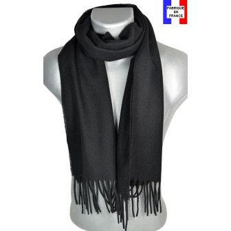Echarpe unie en laine noir