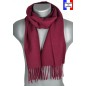 Echarpe unie en laine bordeaux