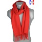 Echarpe unie en laine rouge