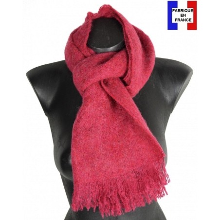 Echarpe mohair Mylène rose fabriquée en France