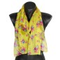 Foulard soie Bouquet jaune fabriqué en France