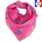 Carré de soie Bouquet rose fabriqué en France