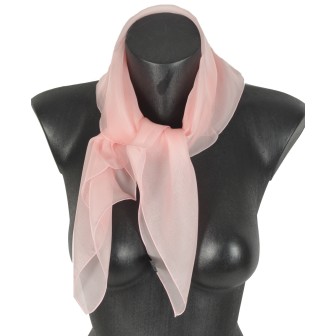 Carré mousseline rose clair fabriqué en France