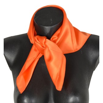 Carré en soie orange - Qualité Sup.