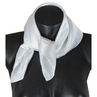 Carré en soie blanc - Qualité Sup.