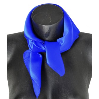 Carré en soie bleu roi - Qualité Sup.