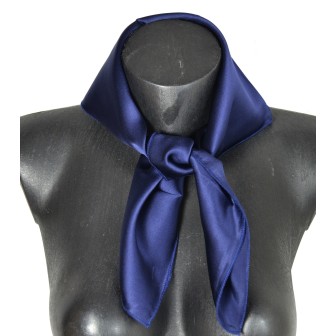 Carré en soie bleu marine - Qualité Sup.