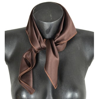 Carré en soie marron