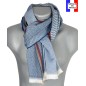 Echarpe homme mérinos Western bleu-rouge