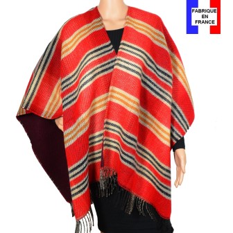 Poncho Officiel rouge made in France
