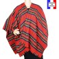 Poncho fin Entracte rouge made in France