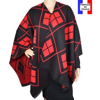 Poncho Anglo rouge made in France