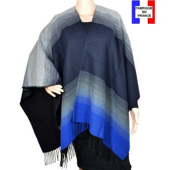Poncho Alinéa bleu made in France