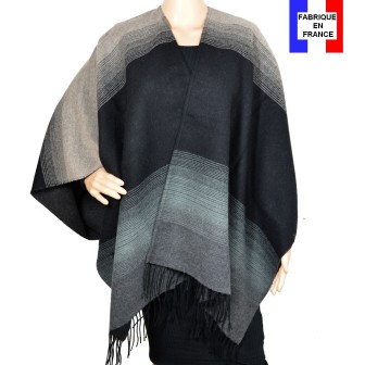 Poncho Alinéa gris made in France
