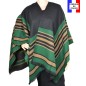 Poncho Arcade vert et noir made in France