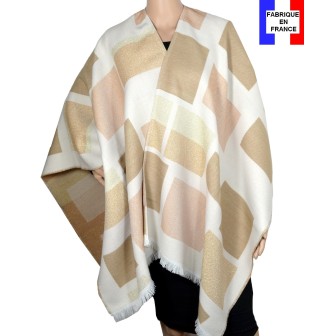 Poncho Alliage écru made in France