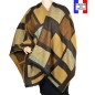 Poncho Alliage marron made in France