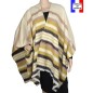 Poncho Arlesienne jaune-beige made in France