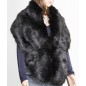 Châle fausse fourrure mariage noir