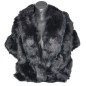 Cape fausse fourrure mariage noire