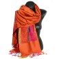 Pashmina indien orange foncé