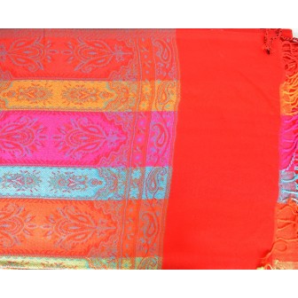 Etole style pashmina indien rouge