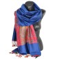 Pashmina indien bleu marine