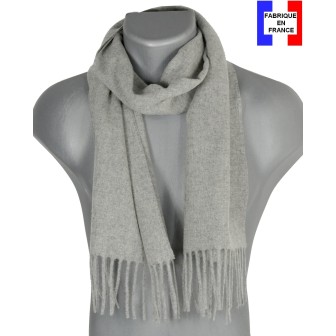 Echarpe unie en laine grise