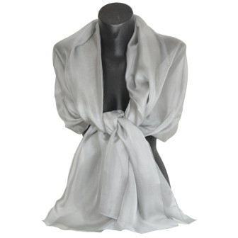 Etole cérémonie en soie grise fabriquée en France