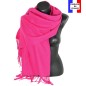 Châle en laine Iris fuchsia made in France