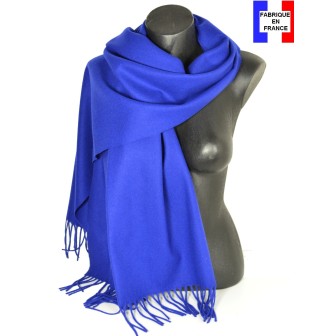 Châle en laine Iris bleu électrique