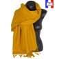 Châle en laine Iris moutarde made in France