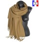 Châle en laine Iris taupe made in France Châle en laine Iris taupe made in France