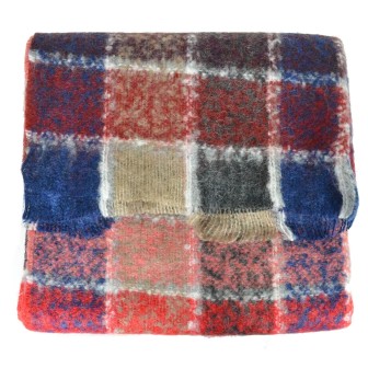 Châle mohair Make up rouge fabriqué en France