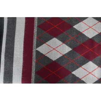 Châle Arlequin gris made in France