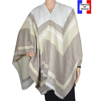 Poncho Agora beige made in France