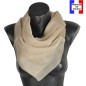 Grand carré mousseline beige fabriqué en France