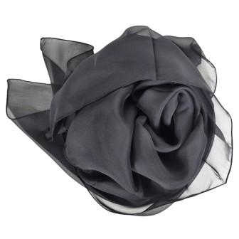 Grand carré mousseline noir fabriqué en France