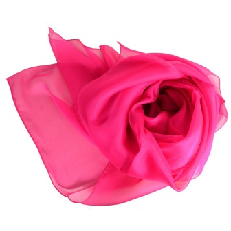 Grand carré mousseline rose fabriqué en France