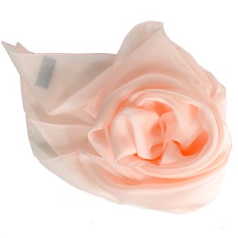 Grand carré mousseline rose clair fabriqué en France