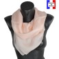 Grand carré mousseline rose clair fabriqué en France