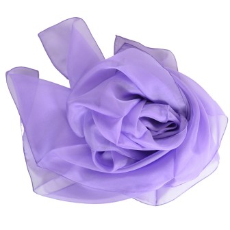 Grand carré mousseline mauve fabriqué en France