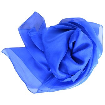 Grand carré mousseline bleu electrique fabriqué en France