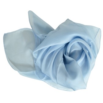 Grand carré mousseline bleu ciel fabriqué en France