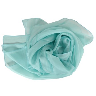 Grand carré mousseline aqua fabriqué en France