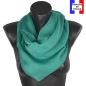 Grand carré mousseline vert fabriqué en France