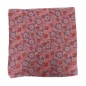 Carré de soie Flowers rose fabriqué en France