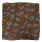 Carré de soie Emprunte marron fabriqué en France