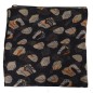 Carré de soie Emprunte noir fabriqué en France